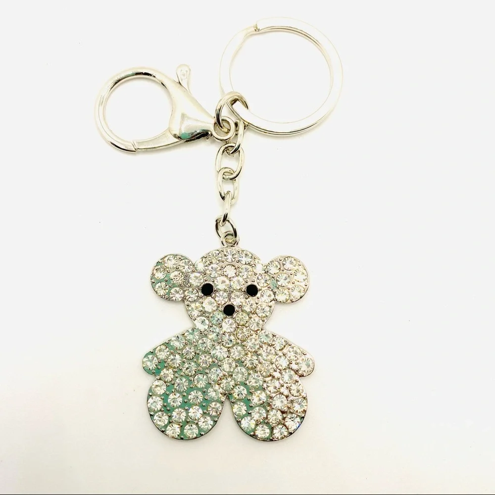 Keychain Purse Charm Teddy Bear Crystal